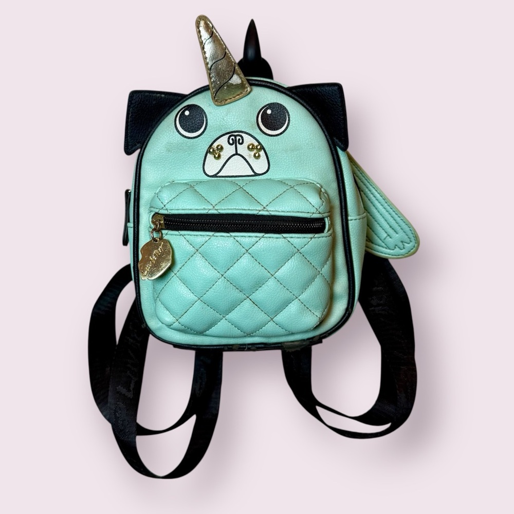 Betsey Johnson Luv Betsey Unipug Mini Backpack Mint Green And Black